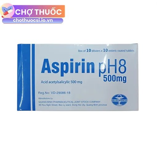 Aspirin PH8 500mg Quapharco