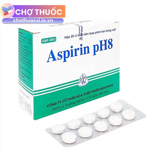 Aspirin pH8 Mekophar (Hộp 200 viên)