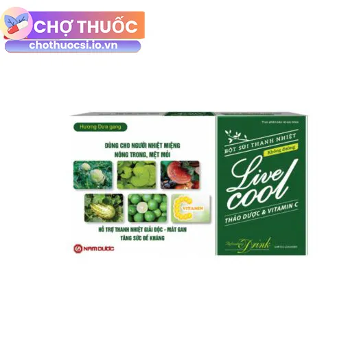 Bột Sủi Thanh Nhiệt Livecool không đường hương dưa gang