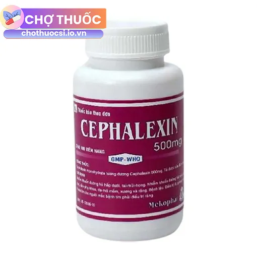 Cephalexin 500mg Mekophar (Lọ 100 viên)