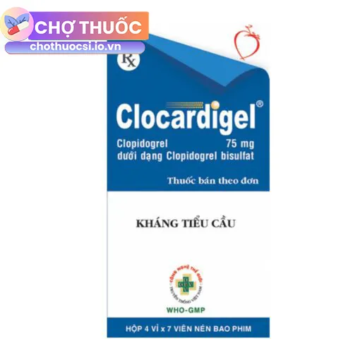 Clocardigel 75mg (Hộp 28 viên)