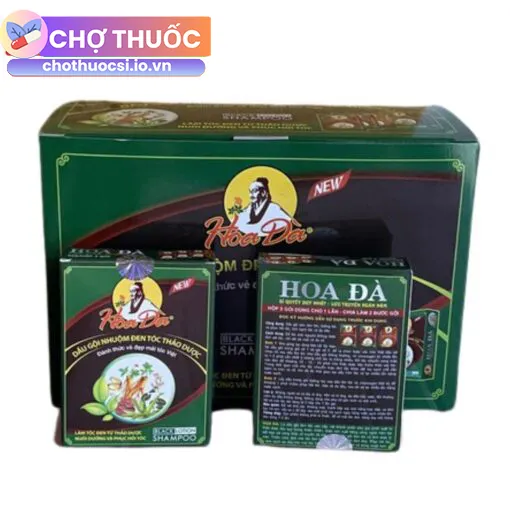 Dầu gội nhuộm đen tóc thảo dược Hoa Đà