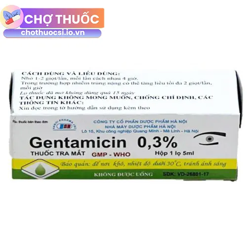 Gentamicin 0.3% Hanoi Pharma JSC