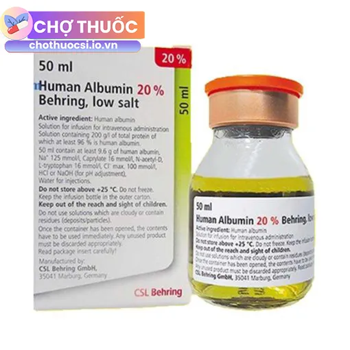 Human Albumin 20% Behring, Low Salt 50ml