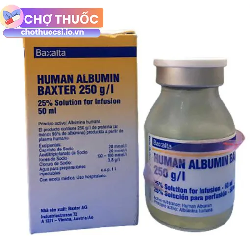 Human Albumin Baxter 250g/l 50ml