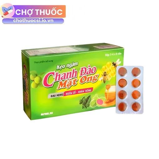 Kẹo ngậm Chanh Đào Mật Ong Mephar
