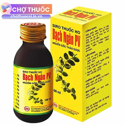 Siro thuốc ho Bạch Ngân PV