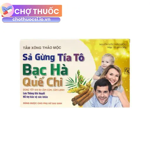 Tắm xông thảo mộc Sả Gừng Tía Tô Bạc Hà Quế Chi