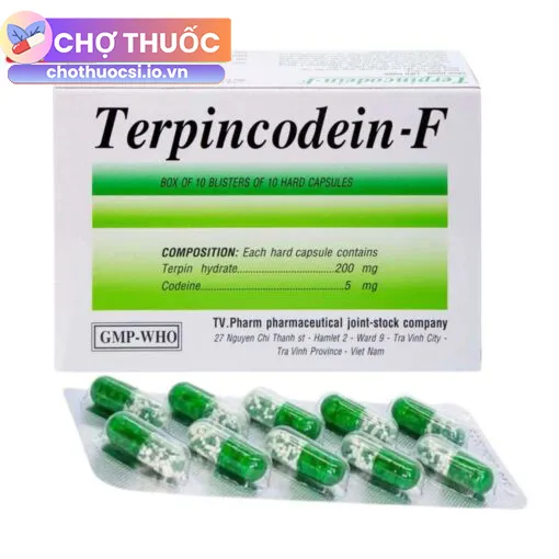 Terpincodein-F TV.Pharm (Hộp 10 vỉ x 10 viên)