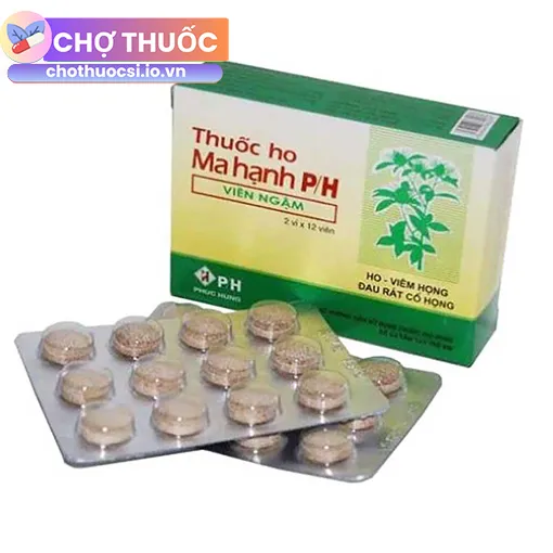 Thuốc ho ma hạnh P/H (viên ngậm)