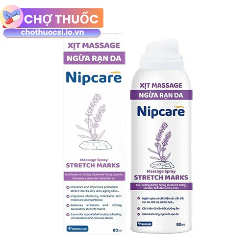 Xịt massage ngừa rạn da Nipcare